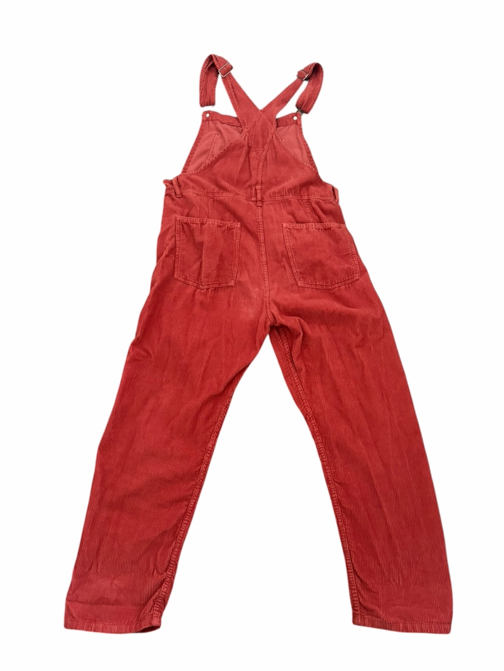 Free People We The Free Ziggy Cord Overalls Rusty Red Orange Medium - Picture 3 of 8